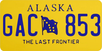 AK license plate GAC853