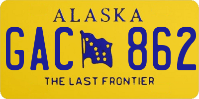 AK license plate GAC862