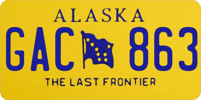 AK license plate GAC863