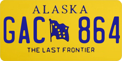 AK license plate GAC864