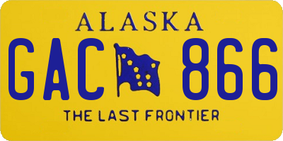 AK license plate GAC866