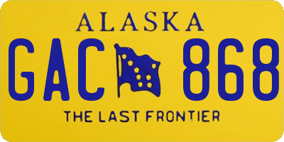 AK license plate GAC868