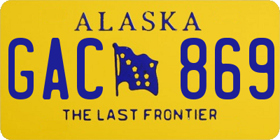 AK license plate GAC869