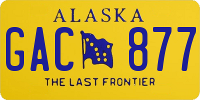 AK license plate GAC877