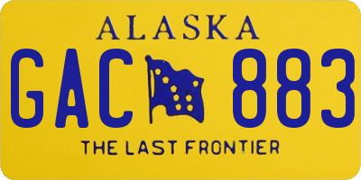 AK license plate GAC883