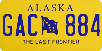 AK license plate GAC884