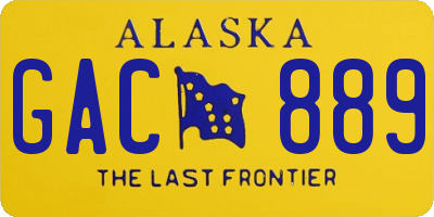 AK license plate GAC889