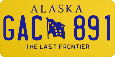 AK license plate GAC891