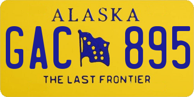 AK license plate GAC895