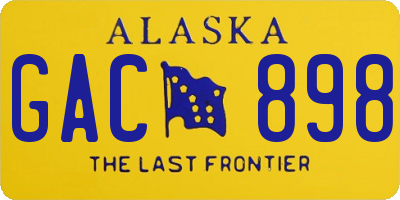 AK license plate GAC898