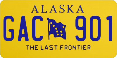 AK license plate GAC901