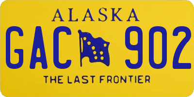 AK license plate GAC902