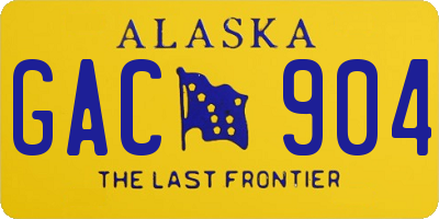 AK license plate GAC904