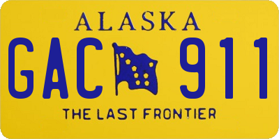 AK license plate GAC911