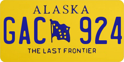 AK license plate GAC924