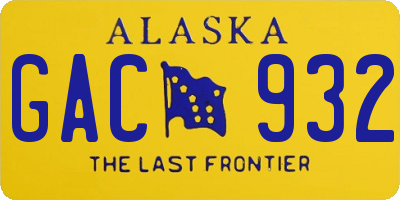 AK license plate GAC932
