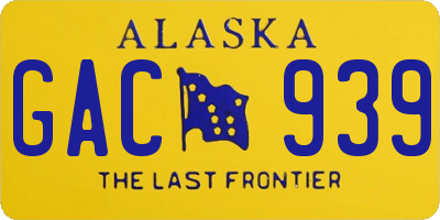 AK license plate GAC939