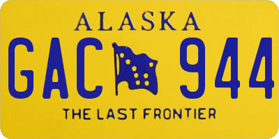 AK license plate GAC944