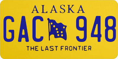 AK license plate GAC948