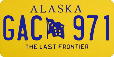 AK license plate GAC971