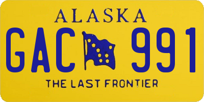 AK license plate GAC991
