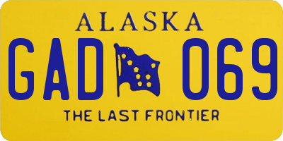 AK license plate GAD069