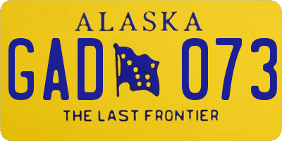 AK license plate GAD073