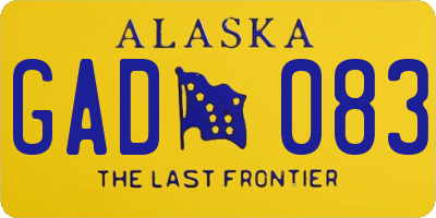 AK license plate GAD083