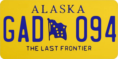 AK license plate GAD094