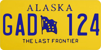 AK license plate GAD124