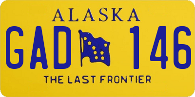 AK license plate GAD146