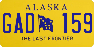 AK license plate GAD159