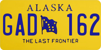 AK license plate GAD162