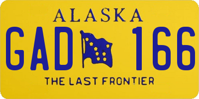 AK license plate GAD166