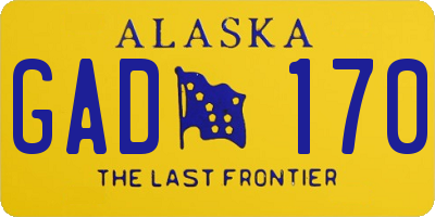 AK license plate GAD170