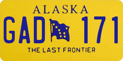 AK license plate GAD171