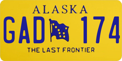 AK license plate GAD174