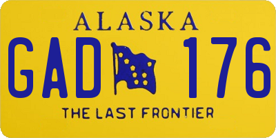 AK license plate GAD176