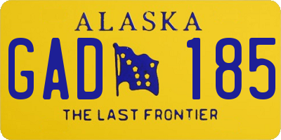 AK license plate GAD185