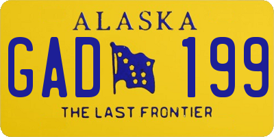 AK license plate GAD199