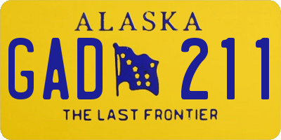 AK license plate GAD211