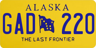 AK license plate GAD220