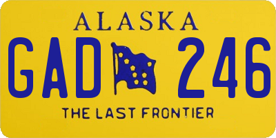 AK license plate GAD246