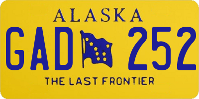 AK license plate GAD252