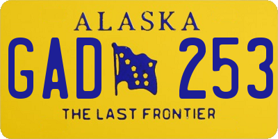 AK license plate GAD253