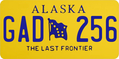 AK license plate GAD256