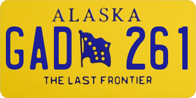 AK license plate GAD261