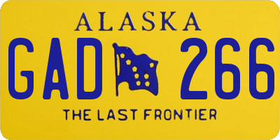 AK license plate GAD266