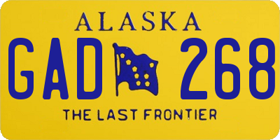 AK license plate GAD268