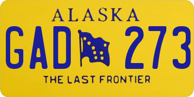 AK license plate GAD273